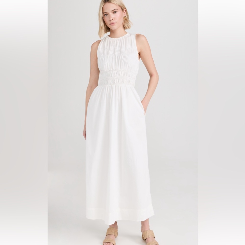 Faithfull the Brand Solem White Cotton Midi / Maxi Dress